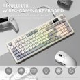 thumbnail image 2 of Teclado para Juegos AIKULLI L98 con Cable, Gris Crema, RGB, 2 of 8