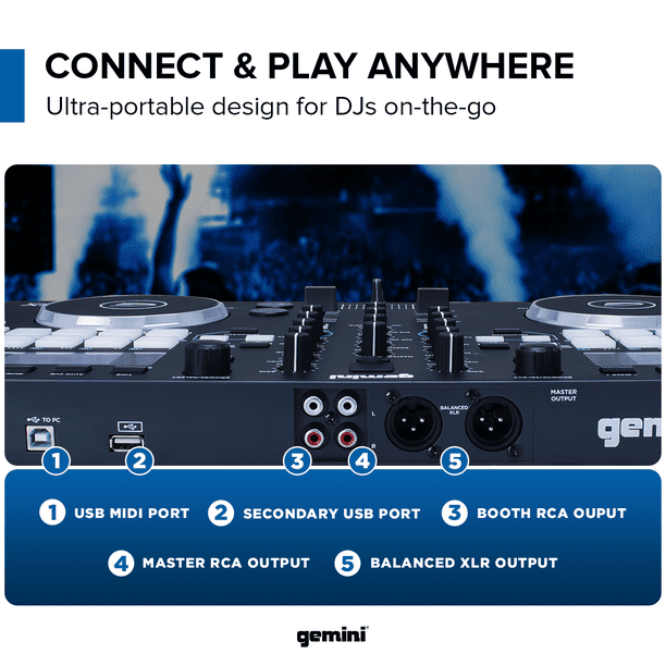 Gemini djコントローラー　gmx Gemini GMX Multi-Format USB Media Controller – DJ
