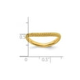thumbnail image 3 of Gem & Harmony Yellow Plated Sterling Silver Beaded Wave Ring Band for Women, 3 of 6