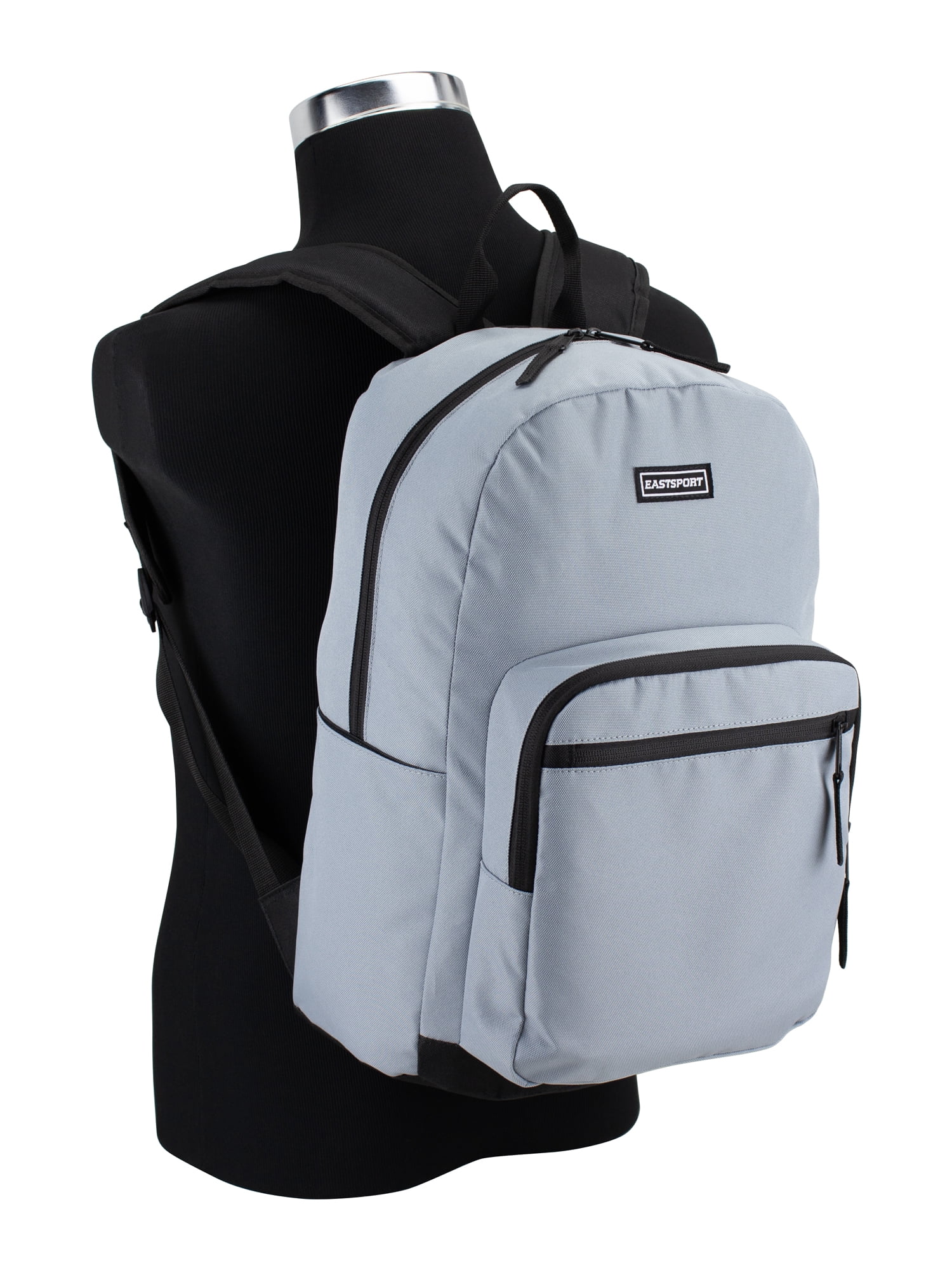 Eastsport Unisex 17" Backpack & Lunch Box 2-Piece Set, Cool Grey