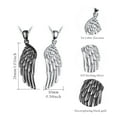 thumbnail image 3 of Cuoka 2 Set Wings Necklace 925 Sterling Silver Pendant Necklaces for Women Wife Mom 18K White/Black Gold Plated Jewelry Birthday Christmas Gifts, 3 of 7