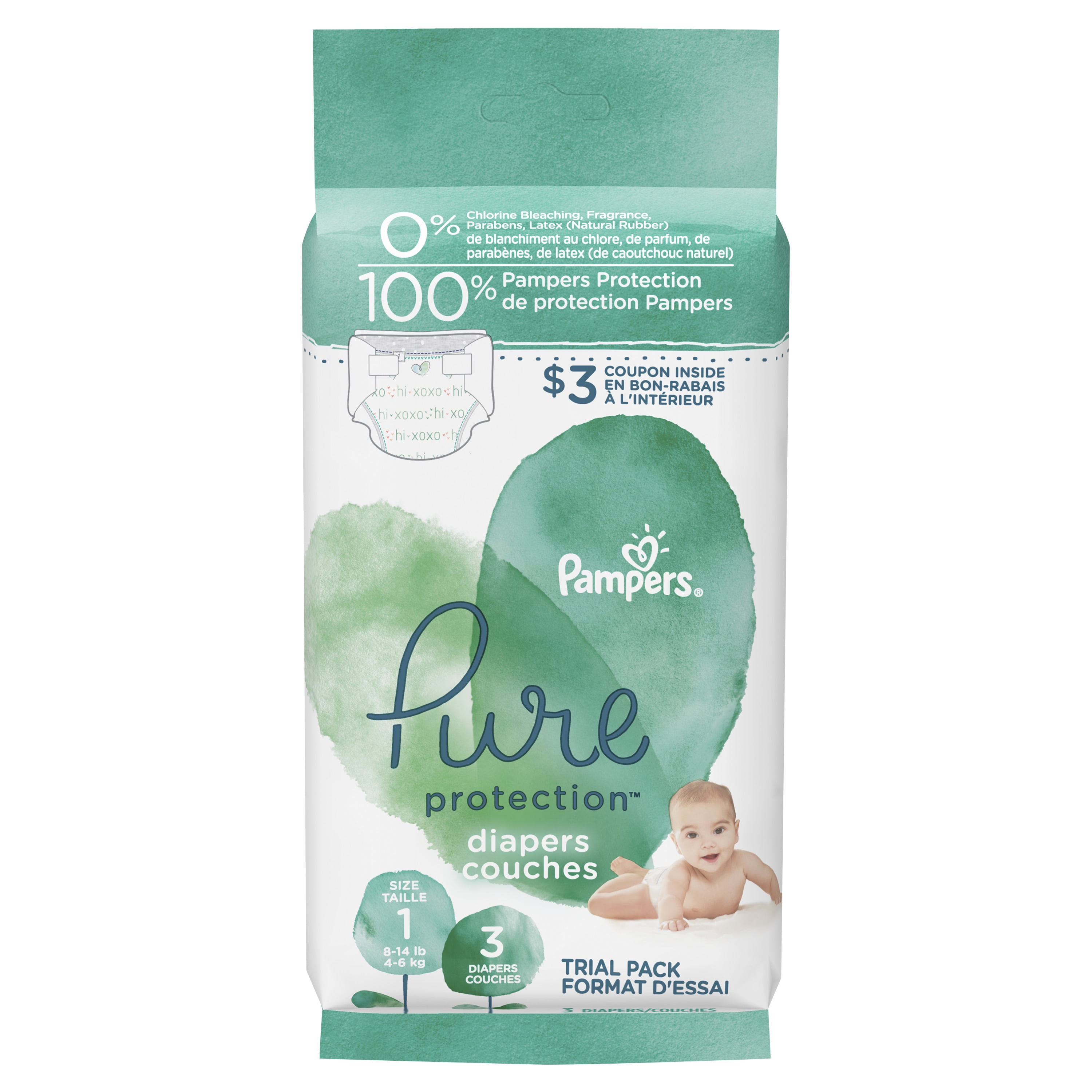 walmart pampers pure size 4