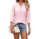 thumbnail image 2 of Tops para mujer Casual manga larga suelta cuello en V blusa camisetas de moda, 2 of 5
