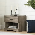thumbnail image 1 of South Shore Step One 1-Drawer Nightstand - End Table with Storage for Adult, in Weathered Oak, 1 of 10