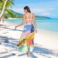 thumbnail image 7 of FORMRS Womens Long Sarong Beach Wrap Semi-Sheer Bikini Skirt Bathing Swimsuit Cover Up, Colorful Landscape, 7 of 7