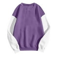 thumbnail image 4 of Womens Oversized Fleece Sweatshirts Colorblock Fall Fashion Pullover Crewneck Sweatshirt Drop Shoulder Patchwork Long Sleeve Sweatshirts Winter Cute Tops Teen Girls Preppy Clothes 2025, 4 of 6