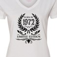 thumbnail image 4 of Inktastic Born in 1972 Limited Edition Women's V-Neck T-Shirt, 4 of 5