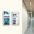 thumbnail image 2 of M&T Displays Wall Unit White 3 Tier 8.5x11 Wall Mounting Plastic Clear PET Pocket Brochure File Organizer, 2 of 6