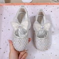 thumbnail image 2 of Huowey Infants Princess Shoes Girls Sandals Shoes Jelly Mary Jane Dance Party Shoes For Kids Toddler Holiday Footwear,Silver,3.5-4 Years, 2 of 8
