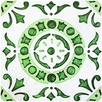 Achim Home Furnishings RTFTV60220 Retro 12x12 Self Adhesive Vinyl Floor Tile Medallion-20 Tiles/20, Green Medallion, 20 Sq Ft