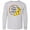 AC-Heather Grey, variant on Inktastic My Pops Loves Me with Sunflower Wreath Long Sleeve Youth T-Shirt