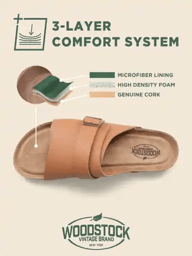 Woodstock Men's Austin Genuine Leather Comfort Sandal