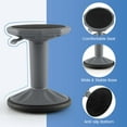 thumbnail image 5 of Costway Kids Active Motion Stool Ergonomic Wobble Chair with Adjustable Height Grey, 5 of 9