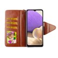thumbnail image 2 of Case For Samsung Galaxy A32 5G Detachable Magnetic Wallet Pu Leather Cover Flap Closure Snap-on Book Style Cases Cash Pocket with Card Slots Holder Wrist Strap 2 in 1 Folio Brown Horse, 2 of 3