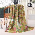 thumbnail image 2 of Cute Boxer Dog and Flowers Florals Blanket,Comfortable Soft Flannel Throw Blanket,All Season,Warm Lightweight Blankets for Sofa Bed Couch Living Room Chair,60"x80"(150x200cm), 2 of 4