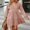 pink, variant on Woman Dresses Solid Color Long Sleeve Dress V Neck Mini Dress For pregnant women