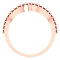 thumbnail image 5 of 0.23 ctw Wedding Band for Women - 18K Rose Gold Natural Garnet Stackable Eternity Ring, 5 of 6