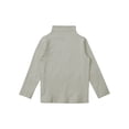 thumbnail image 3 of renvena Boys Girls Turtleneck Tshirt Cotton Long Sleeve Shirt Solid Color Warm Tee Tops Size 1-8 Green 7-8, 3 of 7