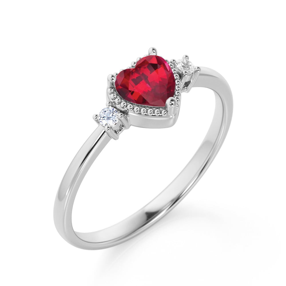 White Zircon Ring Cocktail Ring | Emerald Ring Love Ring Oval Dainty Ring Engagement Ring Red Ruby Ring Gemstone Ring