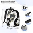 thumbnail image 5 of Rateoe Unicorn in Yoga Pattern Student Backpack Water-resistant Backpack 15-inch Laptop Backpack Lightweight Adjustable School Backpack, 5 of 6
