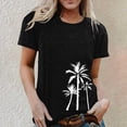 thumbnail image 3 of Coconut Tree Graphic Tees for Women 2026 Summer Casual Short Sleeve Crewneck Tropical Beach Vacation T Shirts, 3 of 4