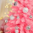 thumbnail image 4 of Árbol de Navidad Senjie Mini, 90 cm, artificial, rosa intenso, con 160 puntas de rama, 4 of 5