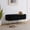 Black, variant on Oval Storage Ottoman Bench, Flannel Upholstered Footstool with Metal Legs, Hidden Storage Compartment, for Living Room, Bedroom, Entryway, Brown