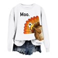 thumbnail image 4 of Hoodies For Women Graphic Oversized Sweatshirt Thanksgiving Turkey Printed Long Sleeve Crew Neck Sweaters Pullover Fall Outfits, 4 of 4