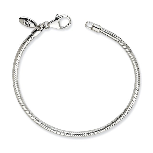 925 Sterling Silver Reflections Lobster Clasp Bead Bracelet 8 Inch