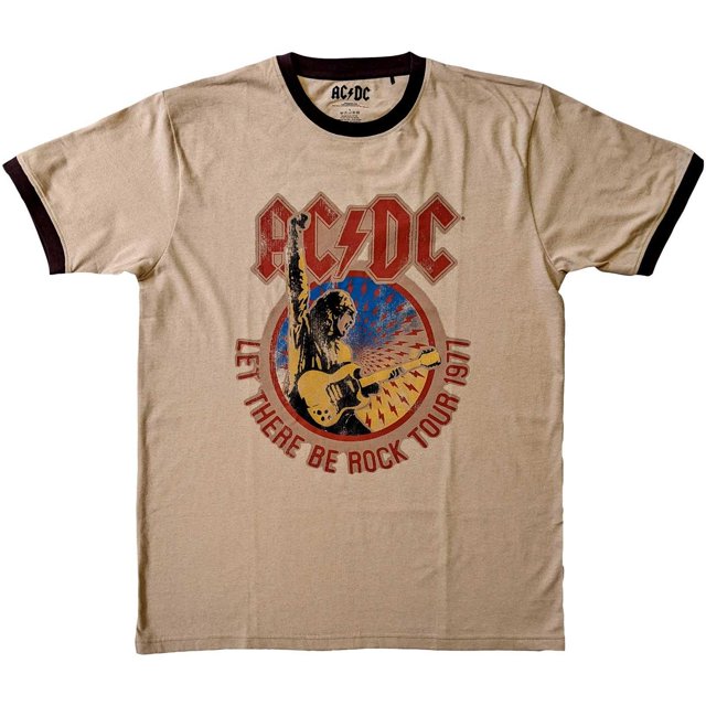 AC/DC Adult Let There Be Rock Tour 1977 Ringer T-Shirt