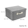 thumbnail image 2 of RENACLIPY Grey Cloth Cube Storage Bin Large Capacity Lightweight Organizer for Clothes and Toys 12x12x12 Inches, 2 of 5