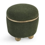 Storage Ottoman Bench, Upholstered End of Bed Ottoman Bench with Storage and Seating, Large Blanket Storage Bench for Foot Rest in Bedroom, Living Room, Entryway