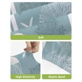 thumbnail image 4 of Blue Coastal Bar Stool Covers Set of 2, Nautical Beach Summer Sea Starfish Coral Stretch Washable Bar Chair Covers with Backs, Removable Pub Counter Height Chair Cover for Kitchen Dining Room Cafe, 4 of 7