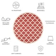 thumbnail image 6 of Safavieh Courtyard Amber Geometric Indoor/Outdoor Area Rug, Red/Bone, 7'10" x 7'10" Round, 6 of 10