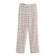 thumbnail image 3 of Pantalones a cuadros liuwei HH TRAF 2024 Mujer Cintura elástica Traje suelto Largo, 3 of 5