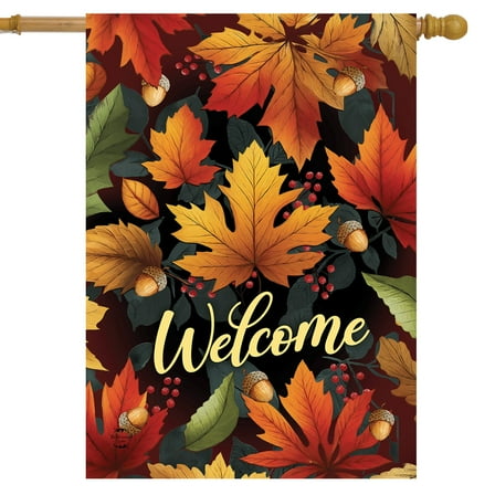 Briarwood Lane Autumn Color Leaves House Flag
