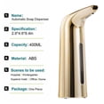 thumbnail image 4 of fashionhome Touchless Dispenser Infrared Sensor Hand Wash Dispenser Automatic Hand Washing Tool 400ml, Gold, 4 of 9