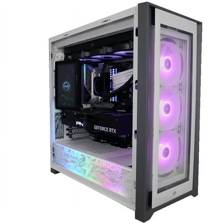 Oasis Blue Glass Cannon Custom Gaming Desktop PC; Nvidia RTX 4090, Intel Core i9 13900k, 64gb DDR5 RAM, Asus Z790-A Wifi, 2 TB M.2 NVME SSD, Corsair H150i Elite LCD, 1000w Gold PSU, Windows 10 Pro