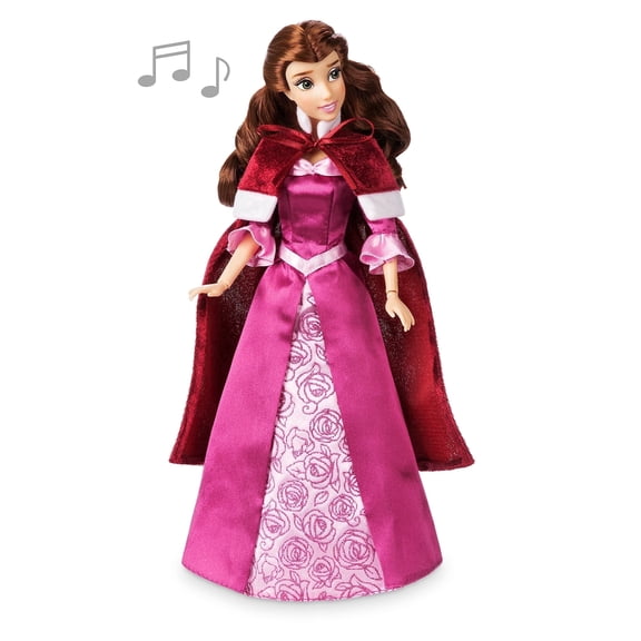 Disney Store Official Singing Doll Collection - Belle - Fashion Doll with Beautifully Styled Hair, Satin Gown & Winter Cape - Disney Princess Toys for Girls