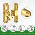 thumbnail image 2 of Uxcell 1-Pack Flip Latch Gate Latch, 3 Inch Flip Sliding Barn Door Lock 90/180 Degree Slide Locks [Bright Gold], 2 of 7
