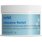 Curist Lidocaine Numbing Cream Maximum Strength 5 Percent Lidocaine Hemorrhoid Ointment 2 oz Jar