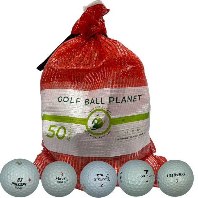 Pelotas de golf Golf Ball Planet Hit Away Practice, 50 pelotas