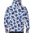 thumbnail image 7 of Goofa Blue Roses for Men's Hooded Sweatshirt - Lightweight Pullover Hoodie with Kangaroo Pocket, Perfect for Everyday Wear-Medium, 7 of 7