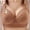 Khaki, variant on Ayfxijin Bras for Women No Underwire,Woman's Printing Gathered Together Large Size Daily Bra Underwear No Rims