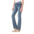 thumbnail image 3 of WallFlower Women's Luscious Curvy Bootcut Mid-Rise Insta Stretch Juniors Jeans (Standard and Plus), 3 of 5