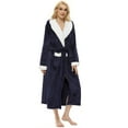 thumbnail image 3 of iniber Plush Robes for Women, Womens Hooded Fleece Robe, Fuzzy Fluffy Soft Warm Long Bathrobe, 3 of 7