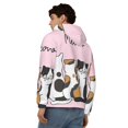 thumbnail image 4 of Naloa Cute Cats Men’s Hoodies, Zip up Hoodie, Sweatshirts,Hoodies for Men Sizes S-3XL-XX-Large, 4 of 5