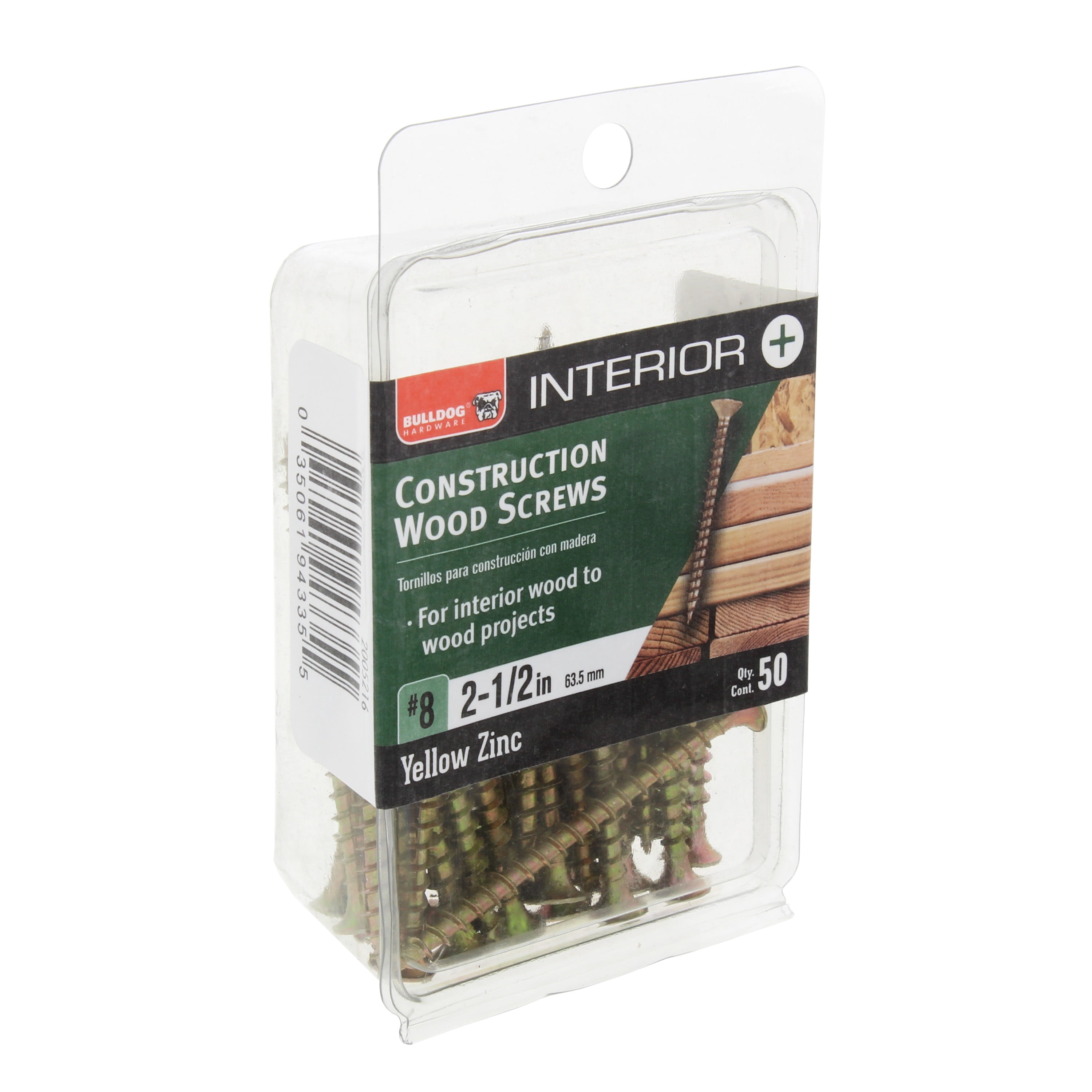 Bulldog Hardware #8 x 2-1/2 in. Phillips Flat Head Construction Screw (50 Pack)
