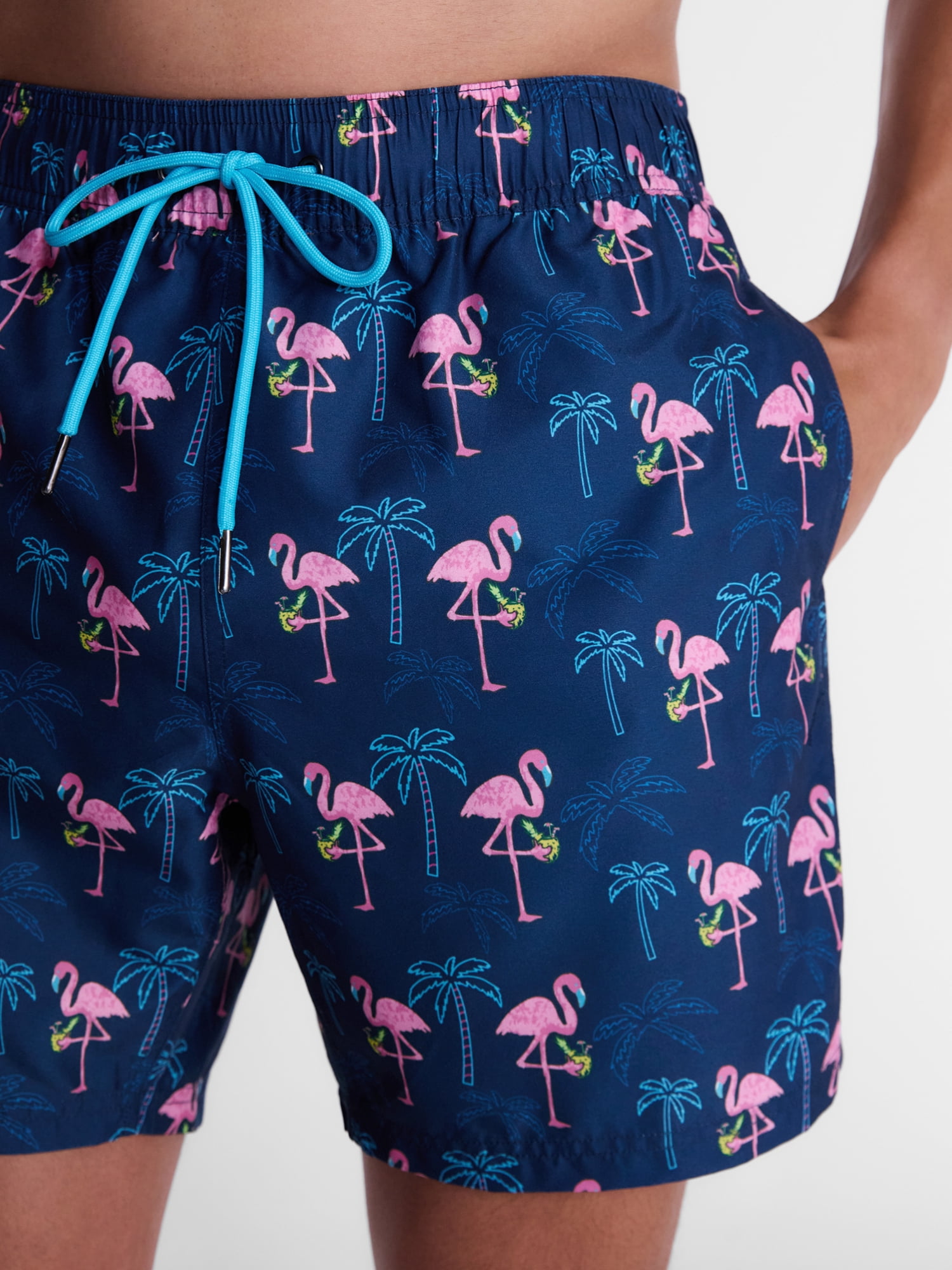 Party Sharks Men's Swim Trunks, 6.5" Inseam, Sizes S-XL