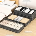 thumbnail image 1 of Ganfancp Bolsa Negra de Gran Tamaño para Guardar Ropa de Cama con Parte Superior Transparente y Múltiples Asas Bolsa de Gran Capacidad para Guardar Ropa, Juguetes y Edredones Ofertas Del Día Sólo En, 1 of 6